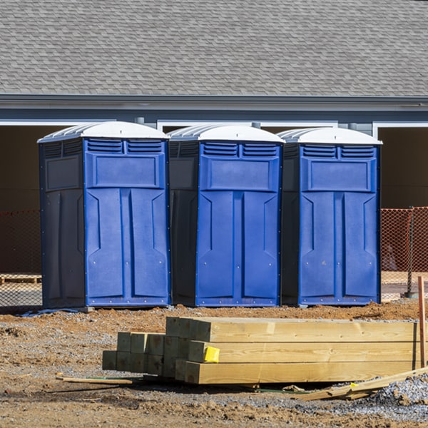 how often are the porta potties cleaned and serviced during a rental period in Hamburg